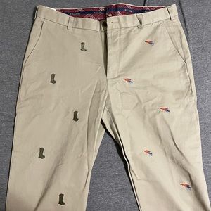 Men’s Brooks Brothers Embroidered Khakis